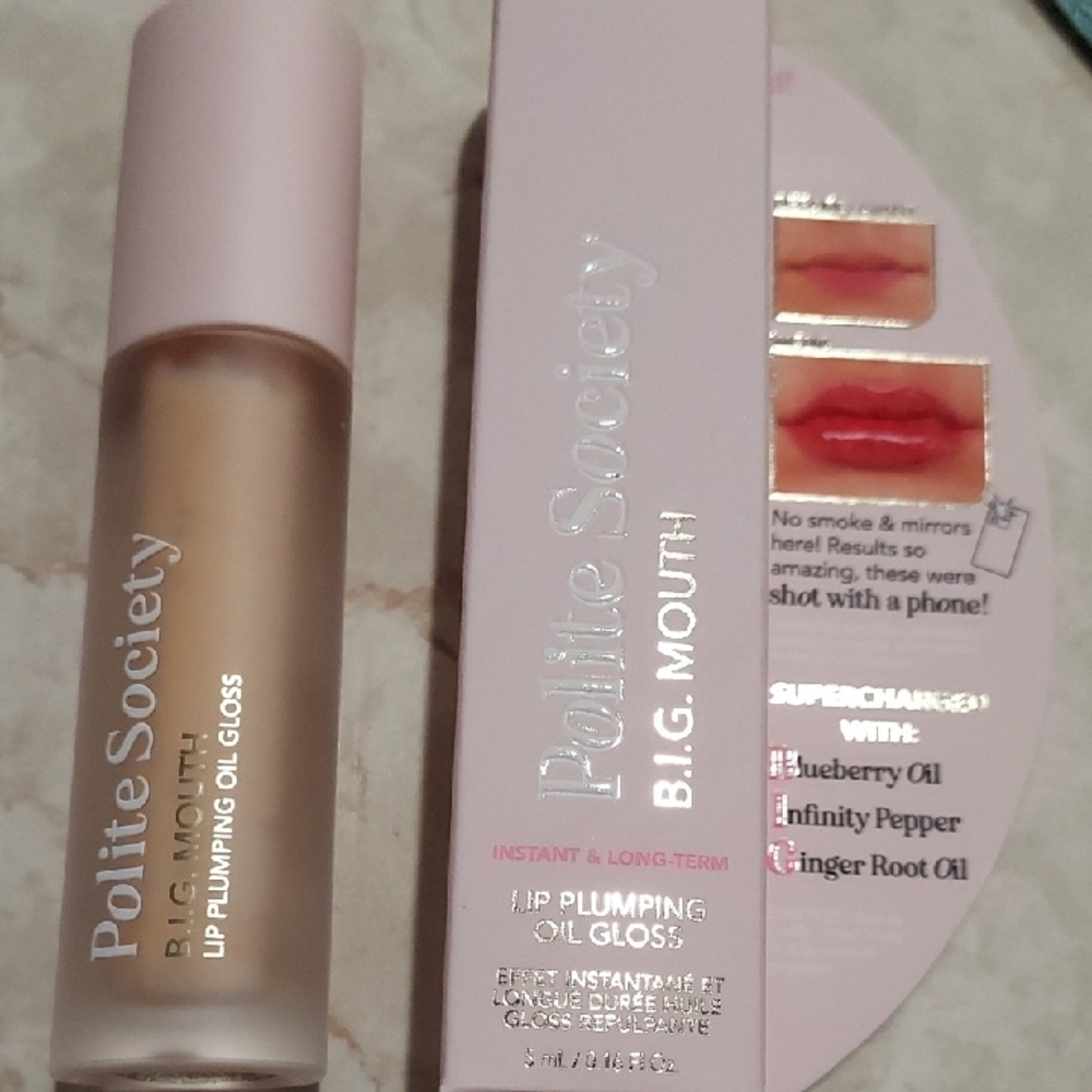 🩷💄Big Mouth Lip Plumping Oil Gloss - Pink BNIB - Picture 6 of 6